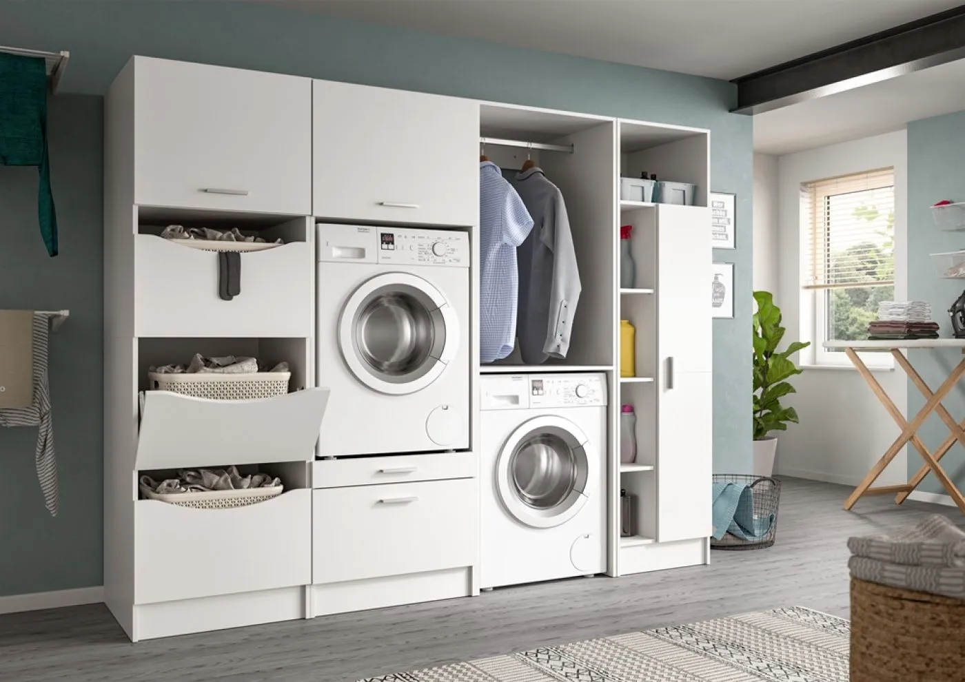 Universalschrank/Badezimmerschrank Free | weiß