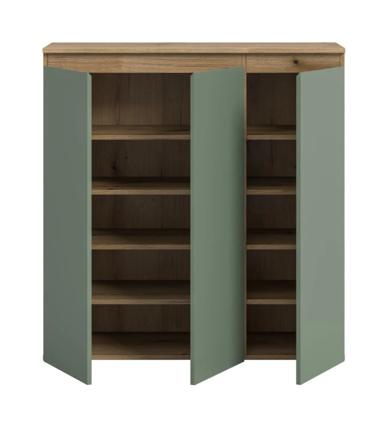 Kommode Scarpa | 105 x 110cm | Smoke green / Evoke Eiche