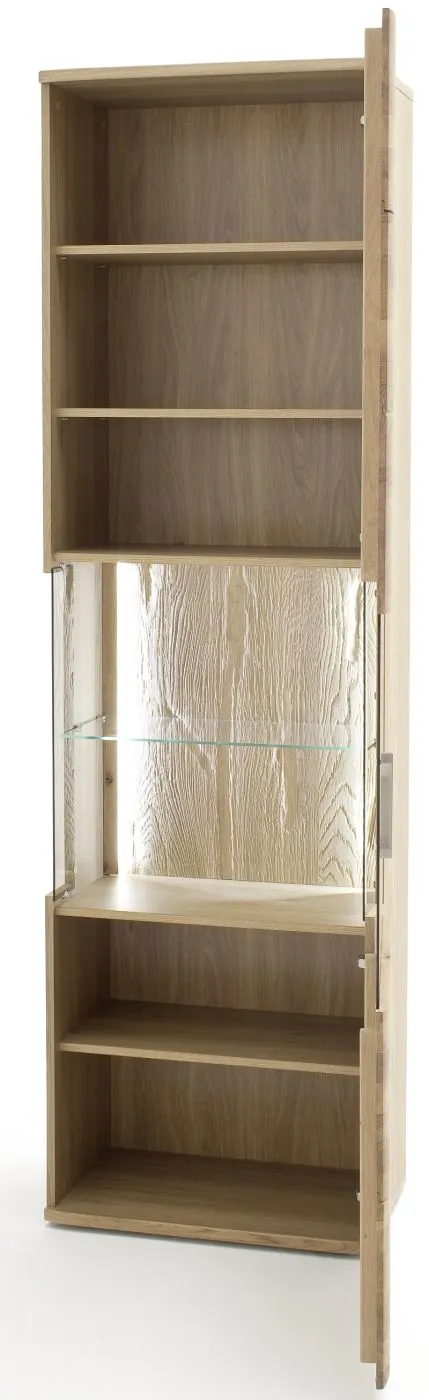Vitrine 2 Santori | Eiche Bianco | ohne Beleuchtung