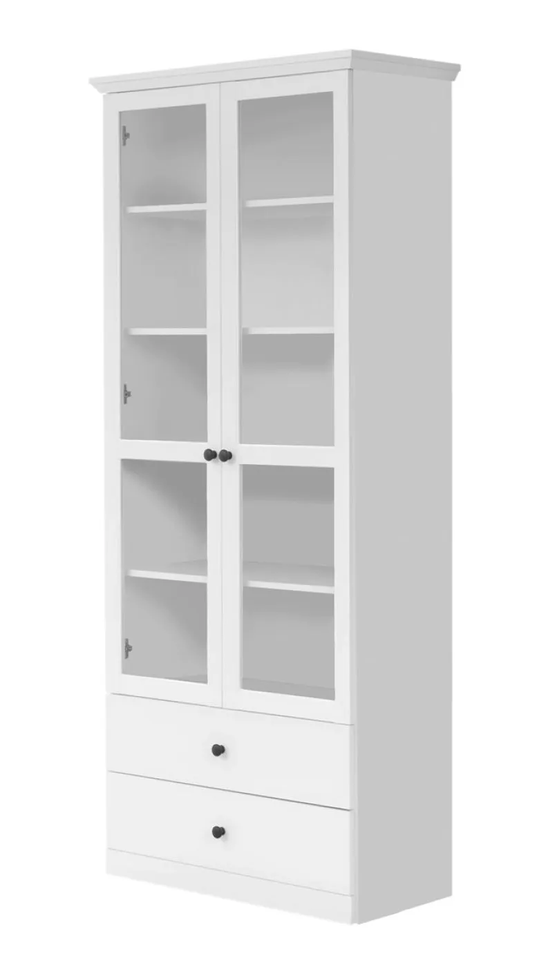 Vitrine Baxter 2 | Landhausstil | weiß | LED Beleuchtung