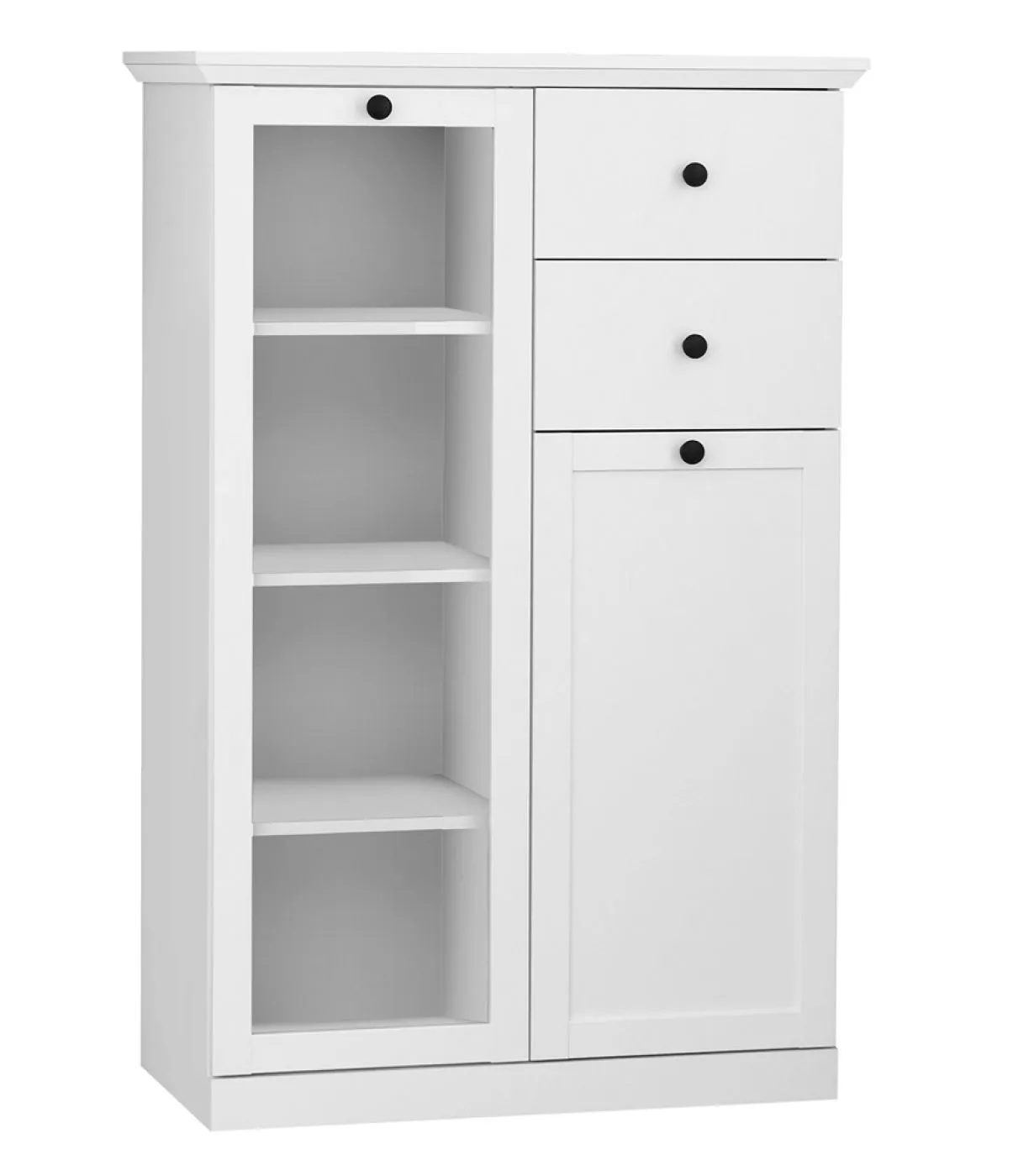 Vitrine Baxter | Landhausstil | weiß | LED Beleuchtung