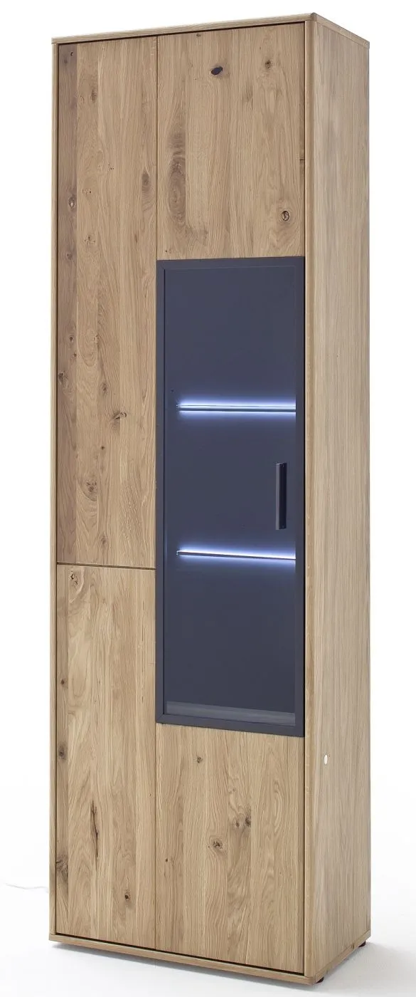 Vitrine Portland | Asteiche Bianco | LED Beleuchtung