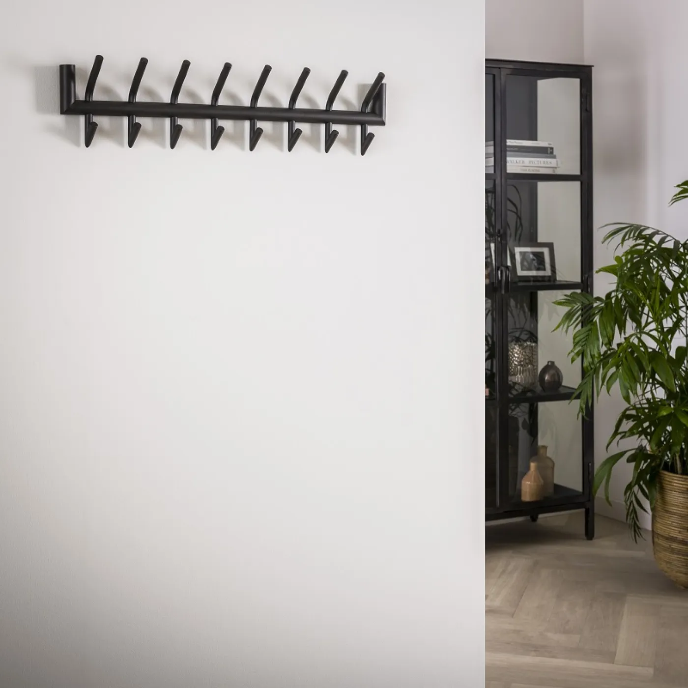 Wandgarderobe Garderobenpaneel Torino 2x8 Haken | Stahl | dunkelgrau