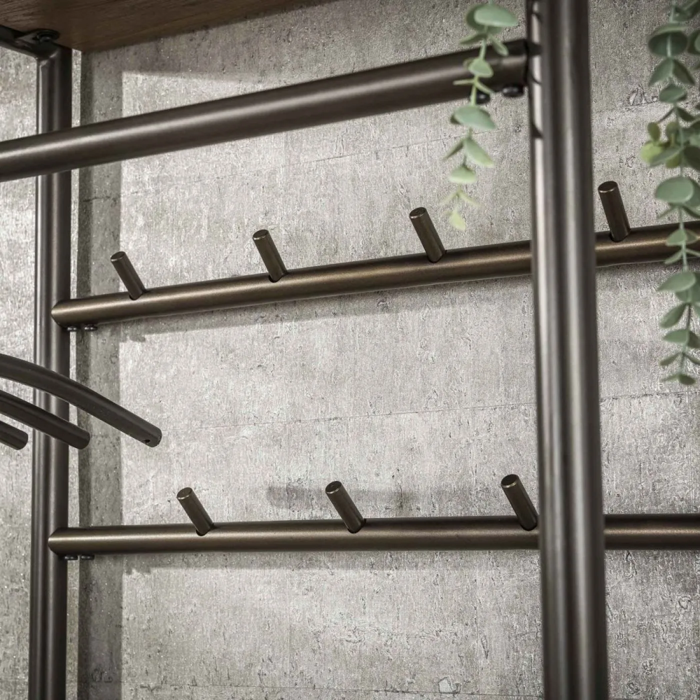 Wandgarderobe Shio | 7 Haken | Eiche | Drift brown