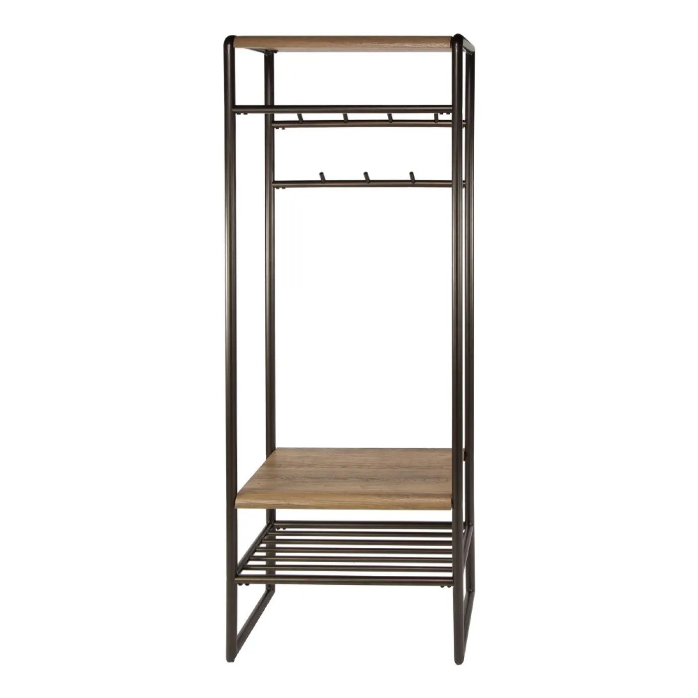 Wandgarderobe Shio | 7 Haken | Eiche | Drift brown