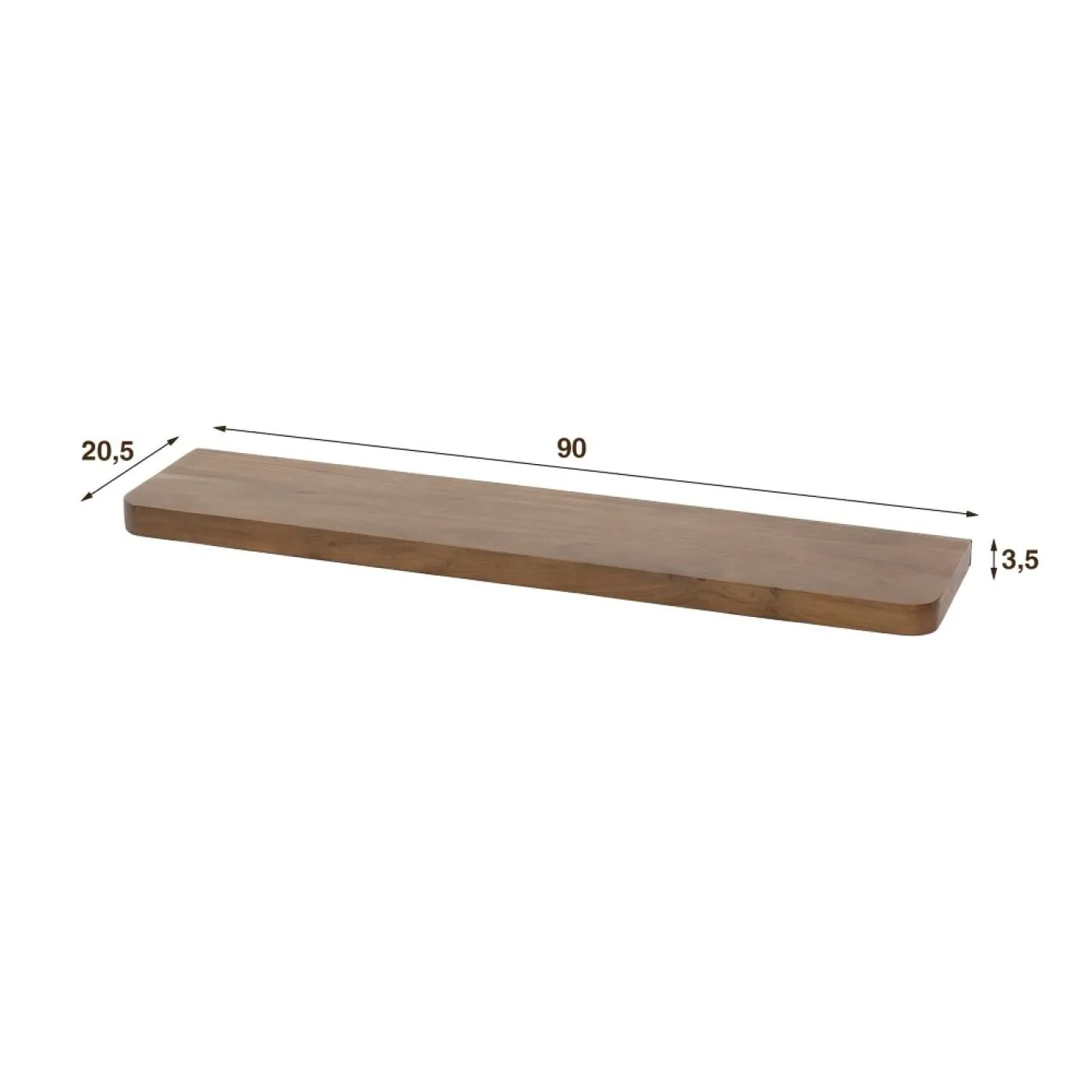 Wandregal Galia | 90cm | Akazie massiv | braun