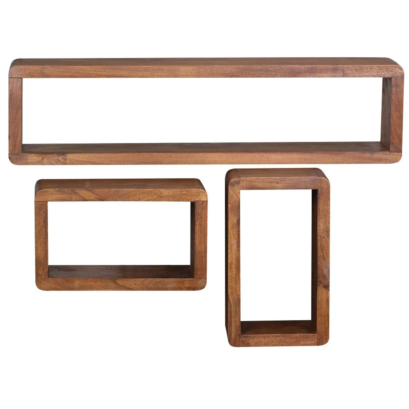 Wandregal Set Boha | 3-teilig | Sheesham holz