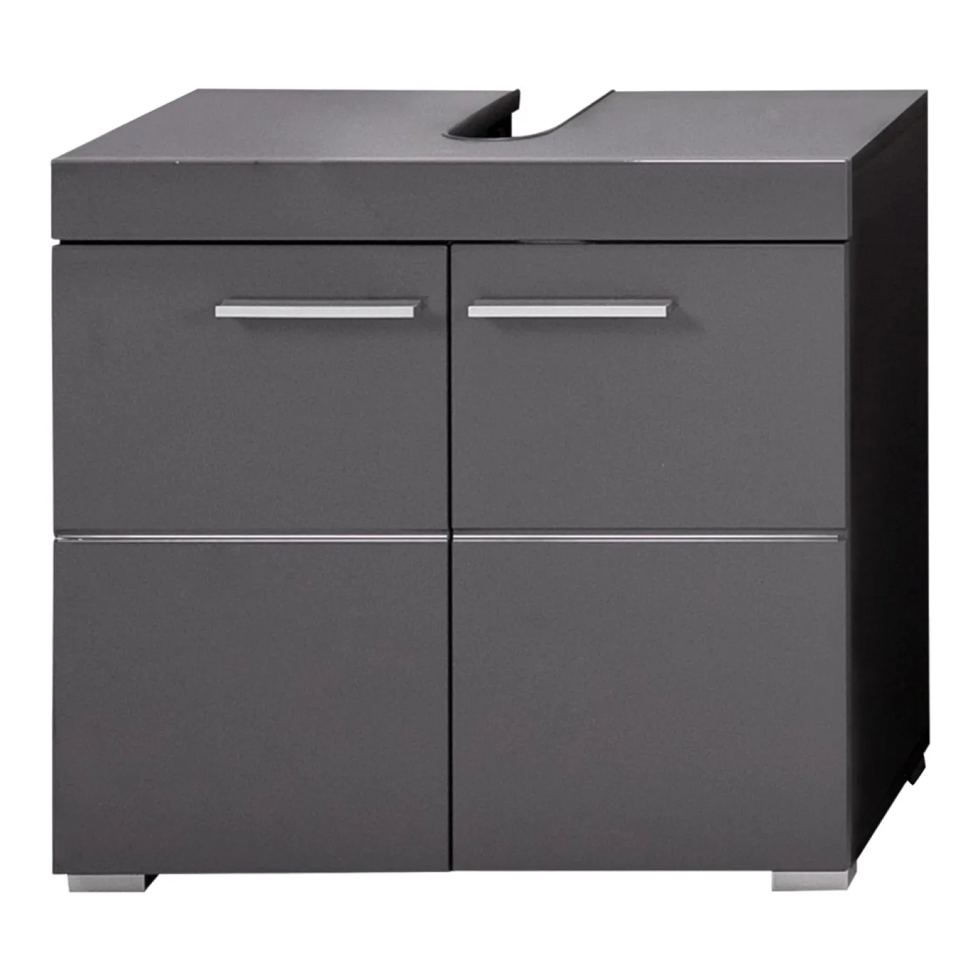 Waschbeckenunterschrank Amanda | Waschtisch | grau Hochglanz