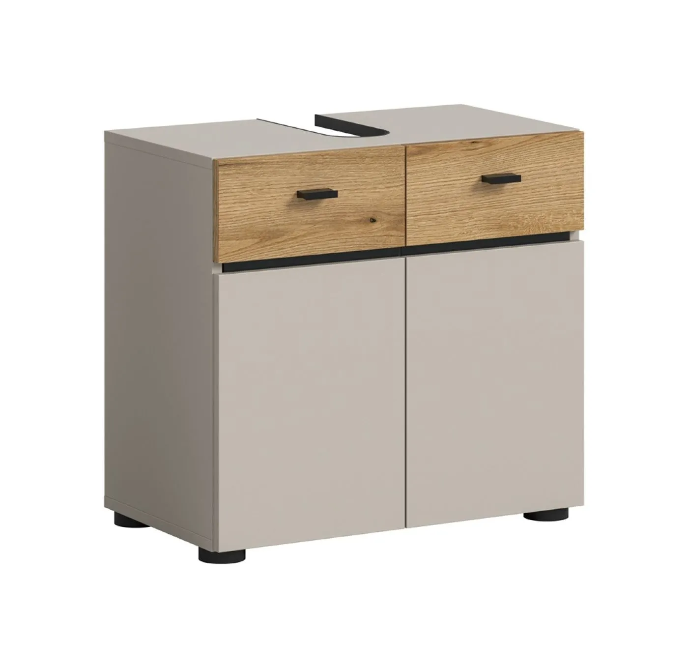 Waschbeckenunterschrank Aqua | Kaschmir / Evoke Oak
