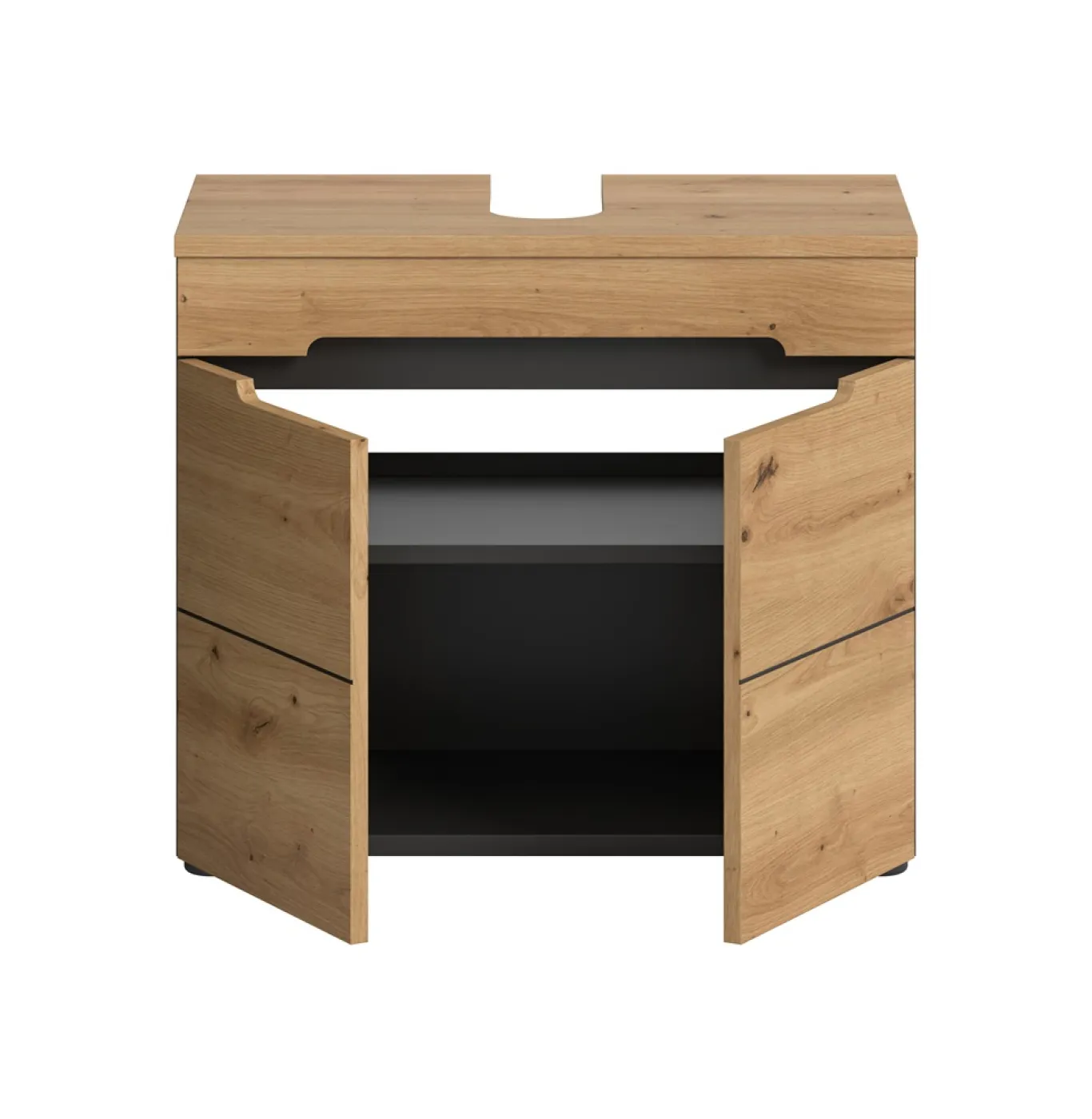 Waschbeckenunterschrank Canu | Artisan Eiche / Basalt grau
