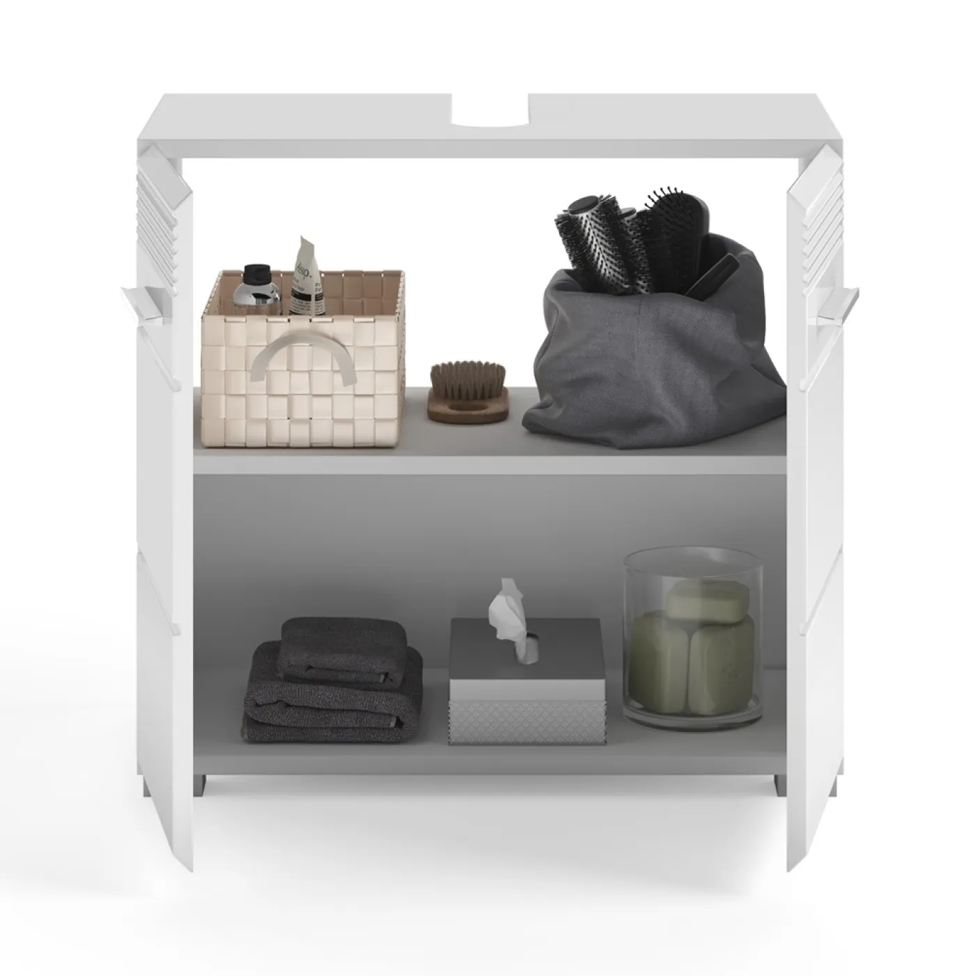 Waschbeckenunterschrank Linus | weiß Hochglanz