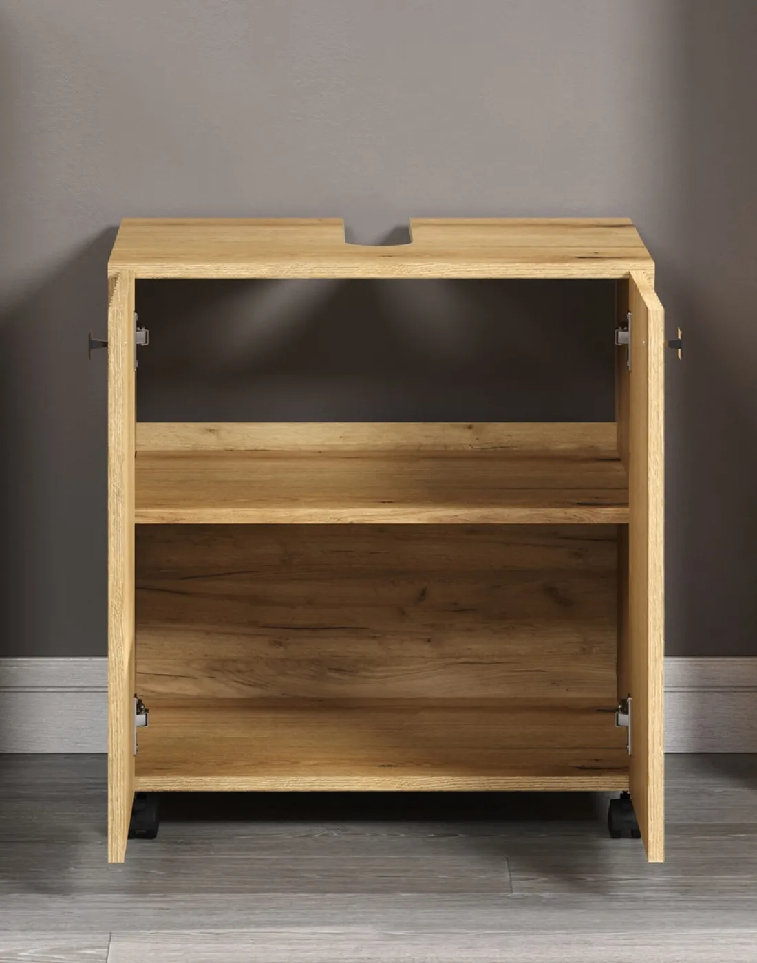 Waschbeckenunterschrank Pure Bliss | Evoke Eiche | 60 cm x 64 cm x 42 cm