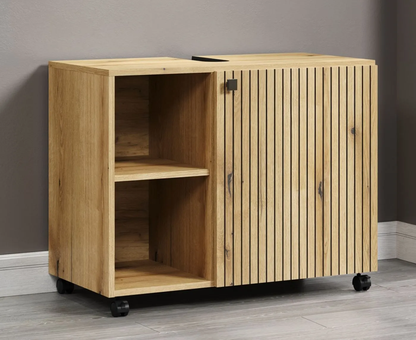 Waschbeckenunterschrank Pure Bliss | Evoke Eiche | 80 cm x 64 cm x 42 cm