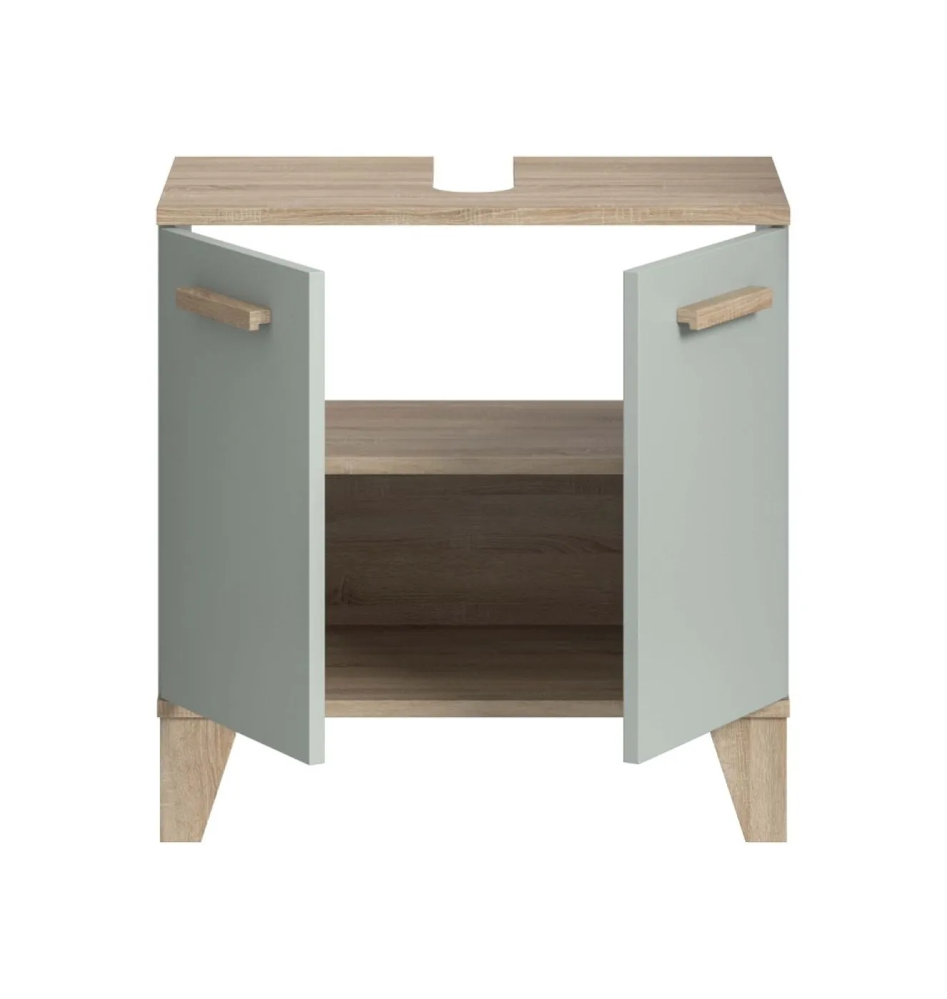 Waschbeckenunterschrank Star | hellgrün / Eiche
