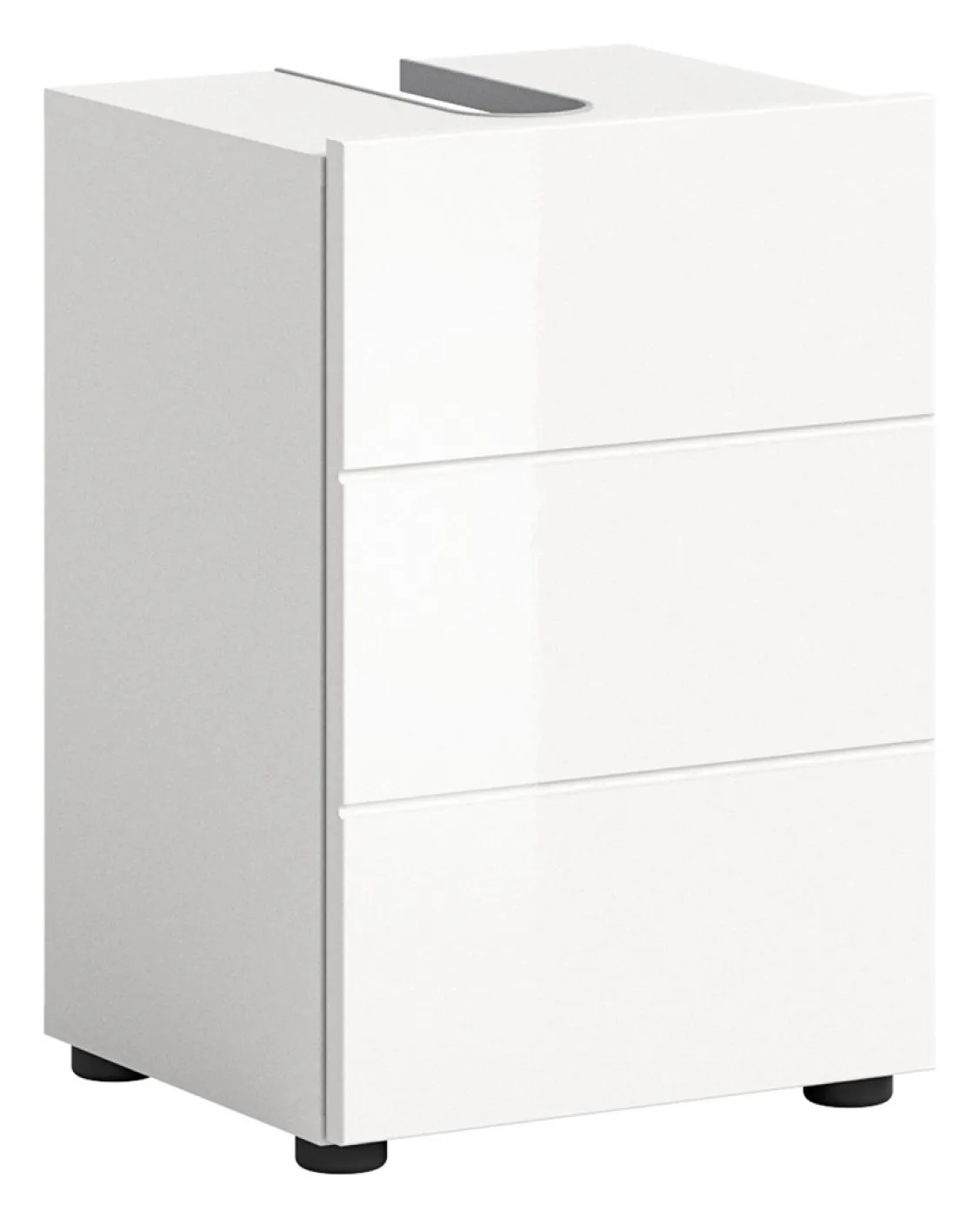 Waschbeckenunterschrank Vira | weiß Hochglanz | 38 cm x 56 cm x 34 cm