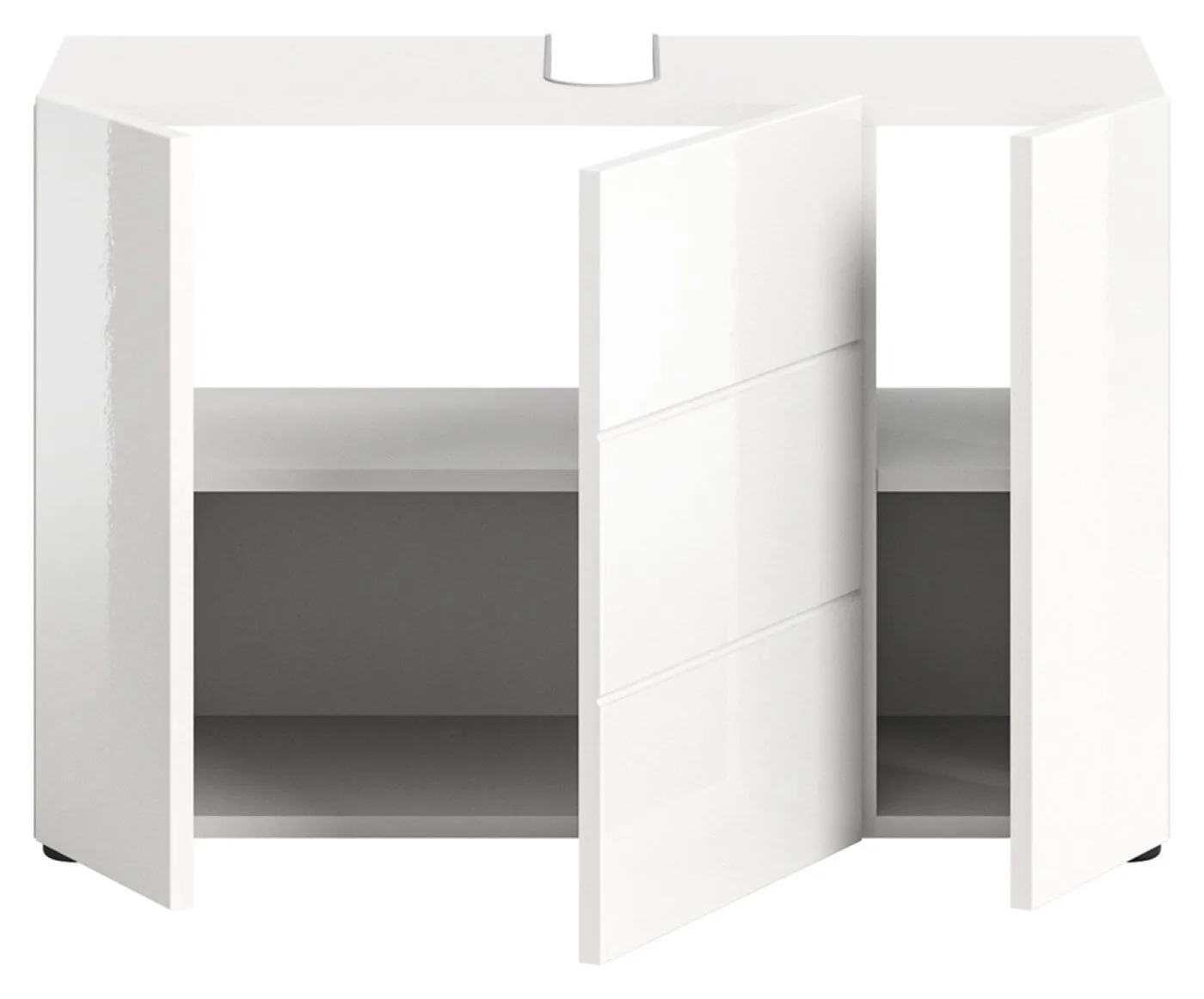 Waschbeckenunterschrank Vira | weiß Hochglanz | 82 cm x 56 cm x 34 cm