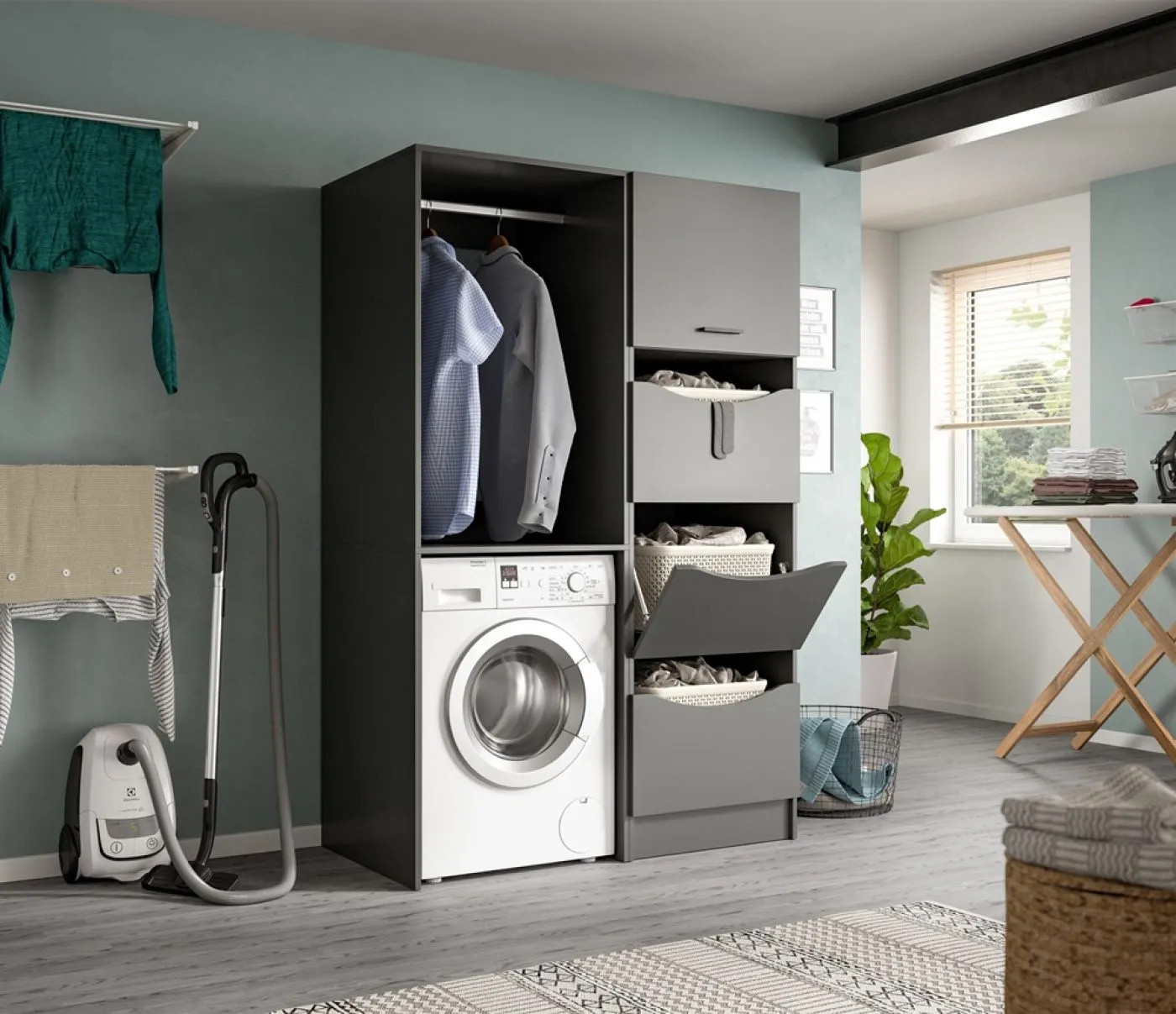 Waschmaschinenschrank Free 2 | anthrazit