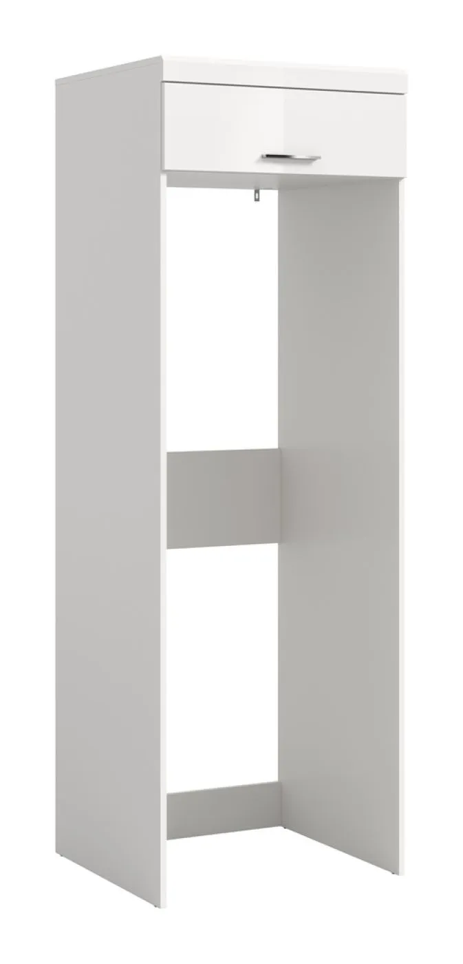 Waschmaschinenschrank Scout | weiß / weiß Hochglanz