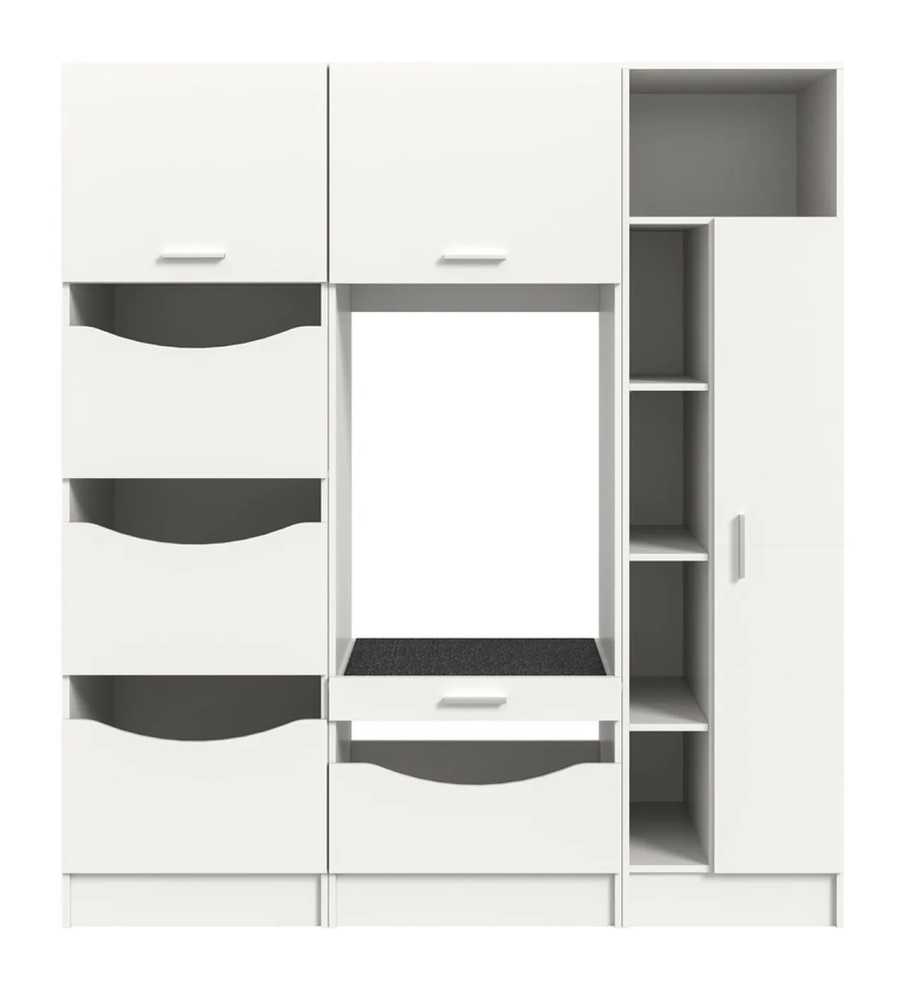 Waschmaschinenschrank Set Free 2 | 3-teilig | weiß