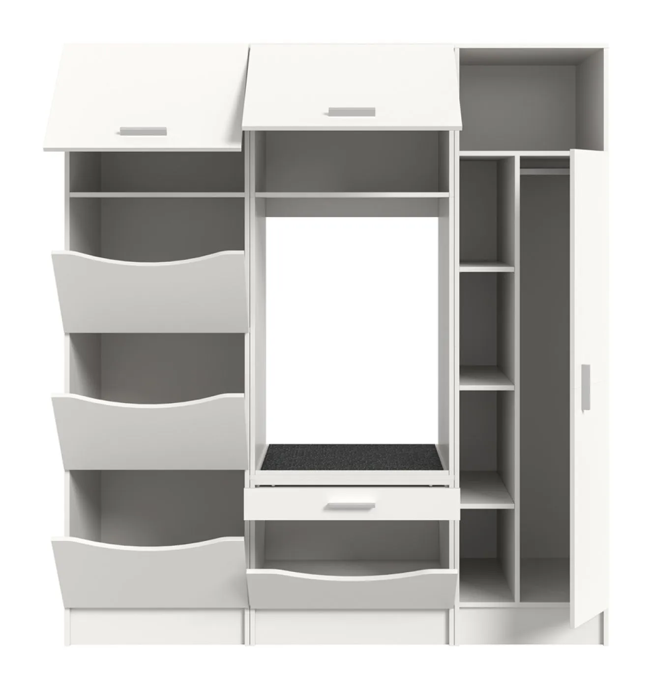 Waschmaschinenschrank Set Free 2 | 3-teilig | weiß