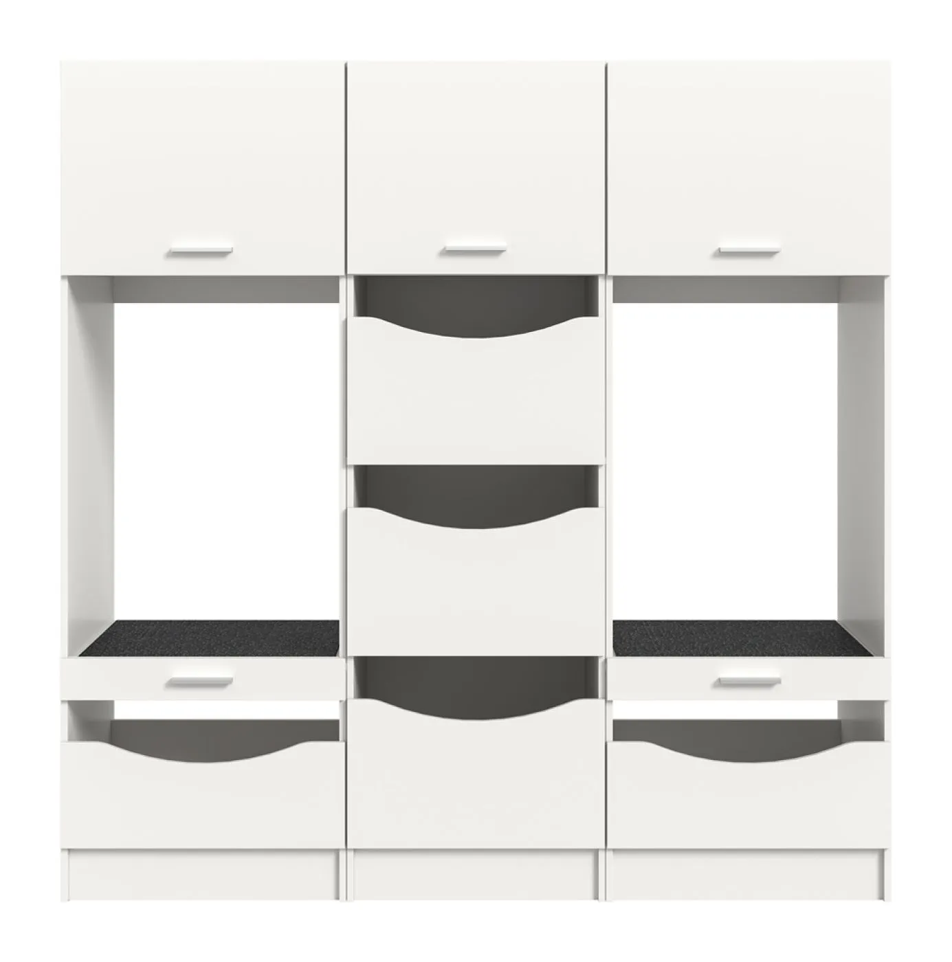 Waschmaschinenschrank Set Free 2 | weiß | 3-teilig