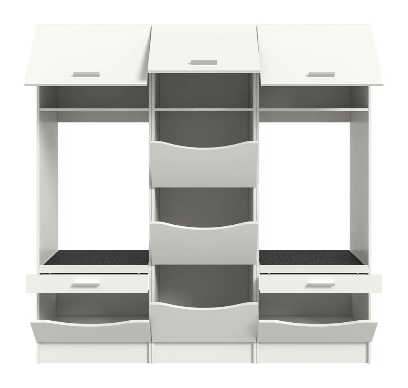 Waschmaschinenschrank Set Free 2 | weiß | 3-teilig