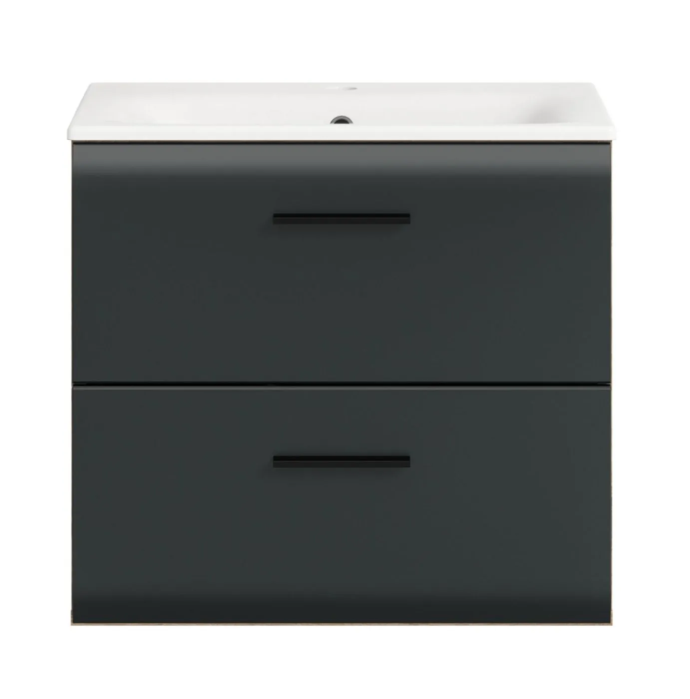 Waschtisch Ice 2 inkl. Waschbecken | Nox Oak / schwarz matt