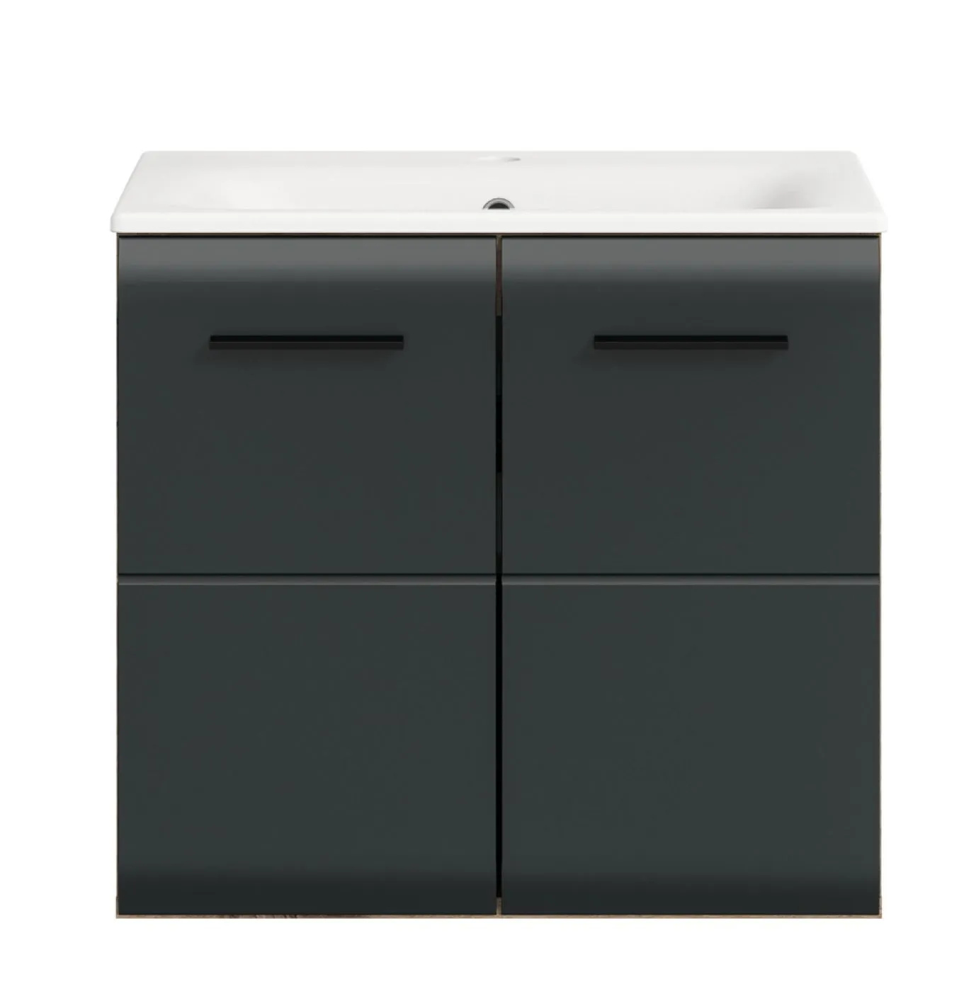 Waschtisch Ice inkl. Waschbecken | Nox Oak / schwarz matt
