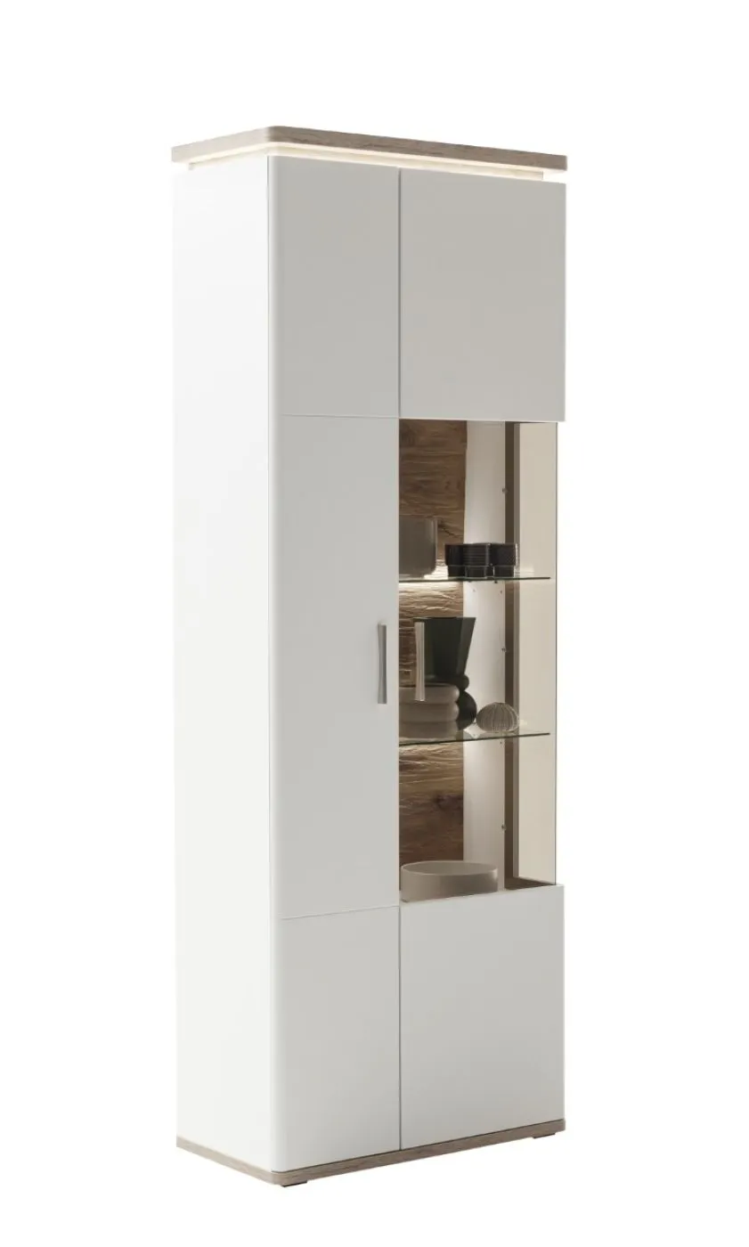 Wohnkombination Palermo1 | Soft white / Viking Oak | 3-teilig | Komplettset