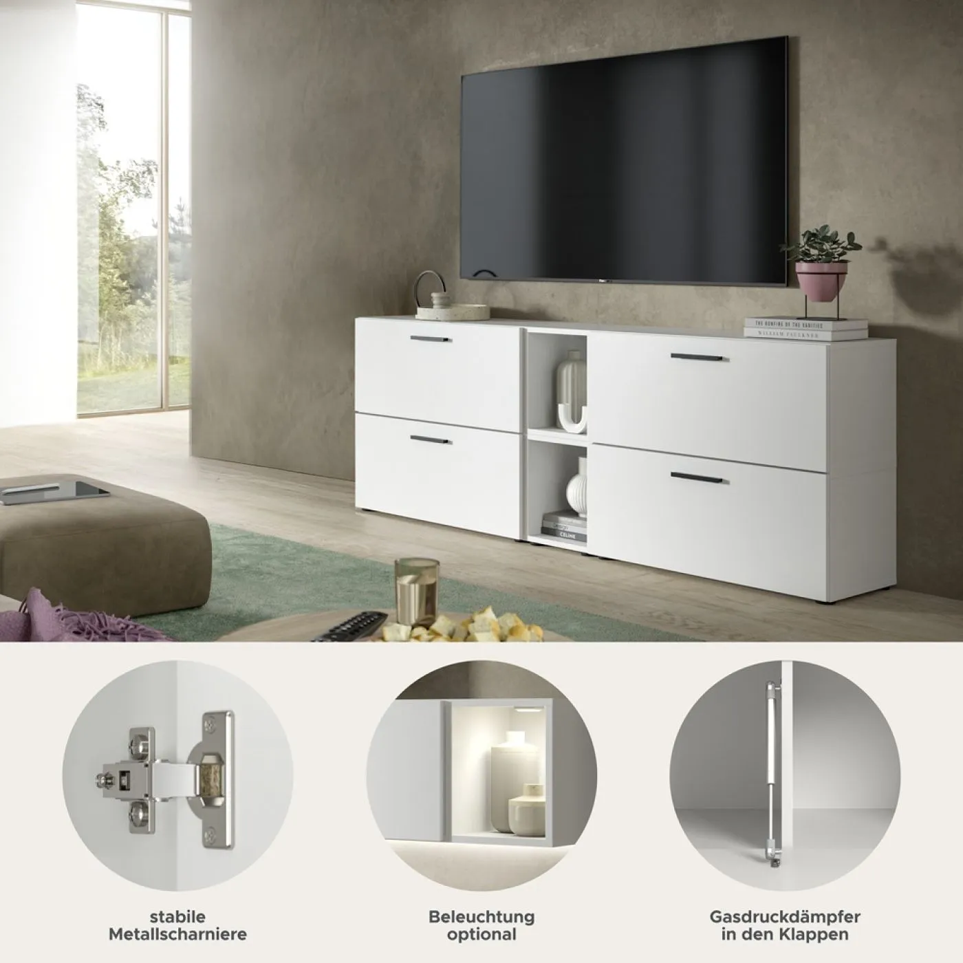 Wohnkombination The One 5 | 6-teilig | weiß