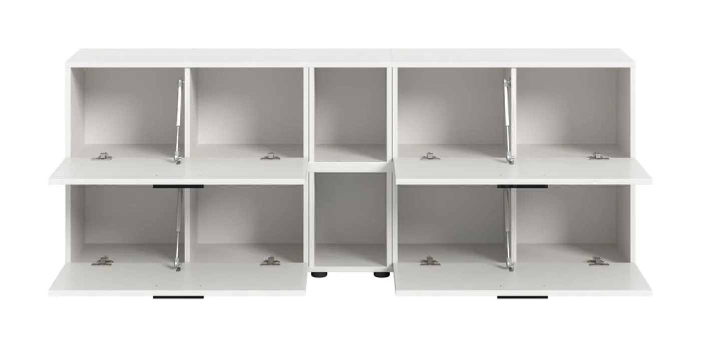Wohnkombination The One 5 | 6-teilig | weiß mit 2er Set Unterbauspot