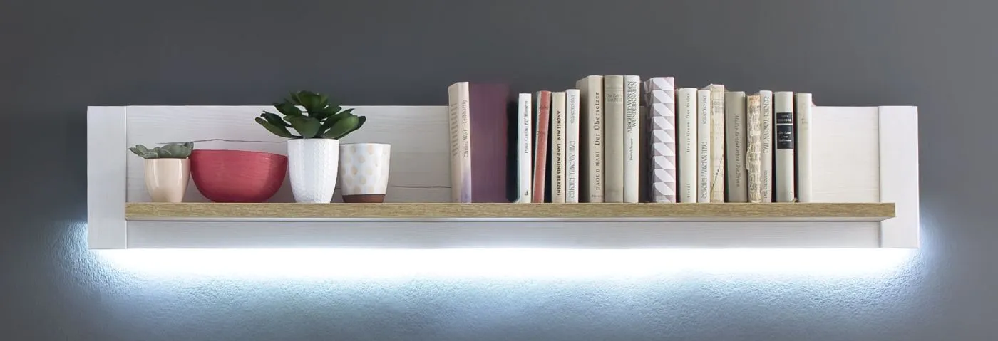 Wohnwand Anbauwand II Brixen | Landhaus modern | Pinie Aurelio / Grandson Oak | 3-teilig | LED Beleuchtung 1