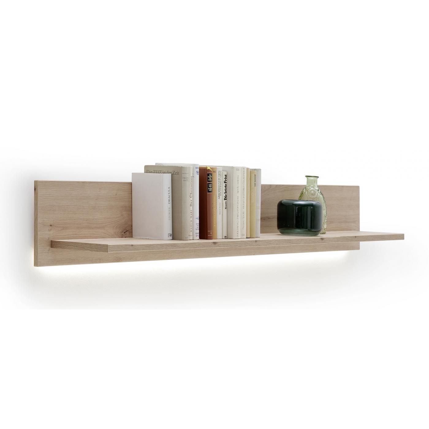 Wohnwand Anbauwand II Buenos Aires | Balkeneiche | 4-teilig | LED Beleuchtung