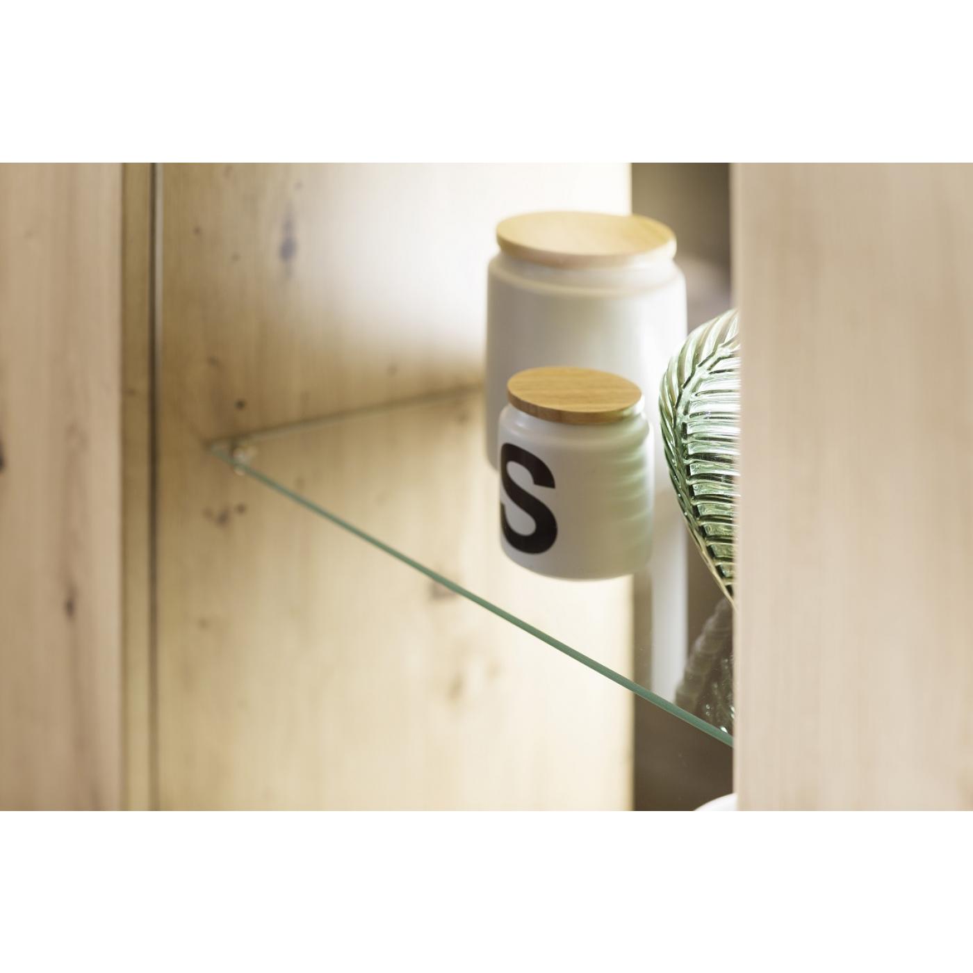 Wohnwand Anbauwand II Buenos Aires | Balkeneiche | 4-teilig | LED Beleuchtung