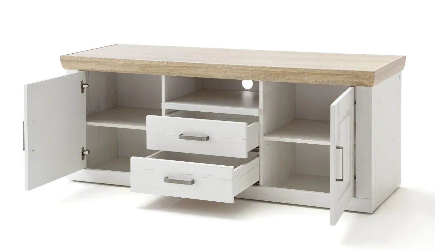 Wohnwand Anbauwand III Brixen | Landhaus modern | Pinie Aurelio / Grandson Oak | 4-teilig