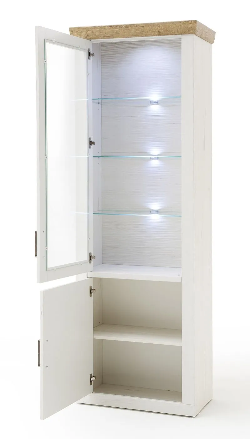 Wohnwand Anbauwand III Brixen | Landhaus modern | Pinie Aurelio / Grandson Oak | 4-teilig | LED Beleuchtung 5