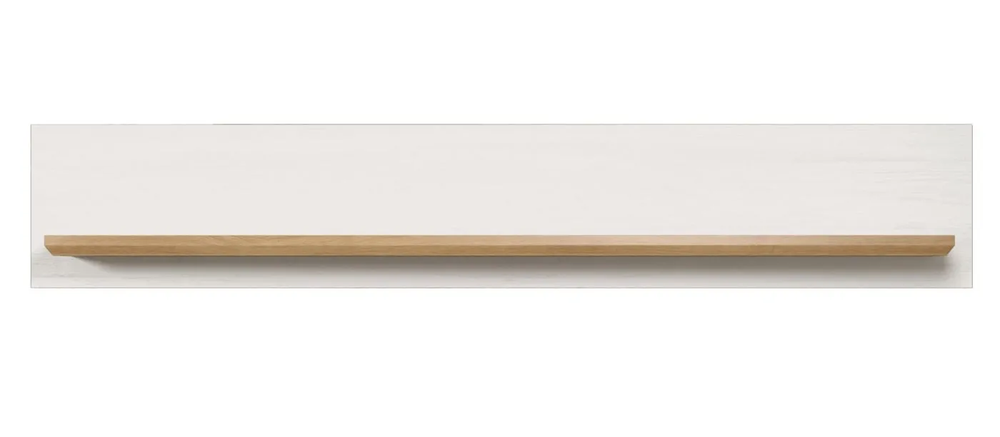 Wohnwand Anbauwand Shade | Andersen Pinie weiß / Artisan Eiche | Landhausstil | 4-teilig | LED Beleuchtung 1