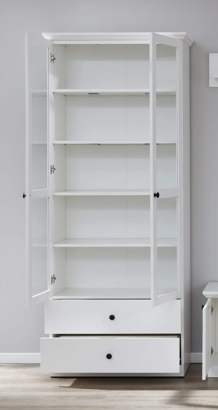 Wohnwand Baxter | weiß | Landhausstil | 3-teilig