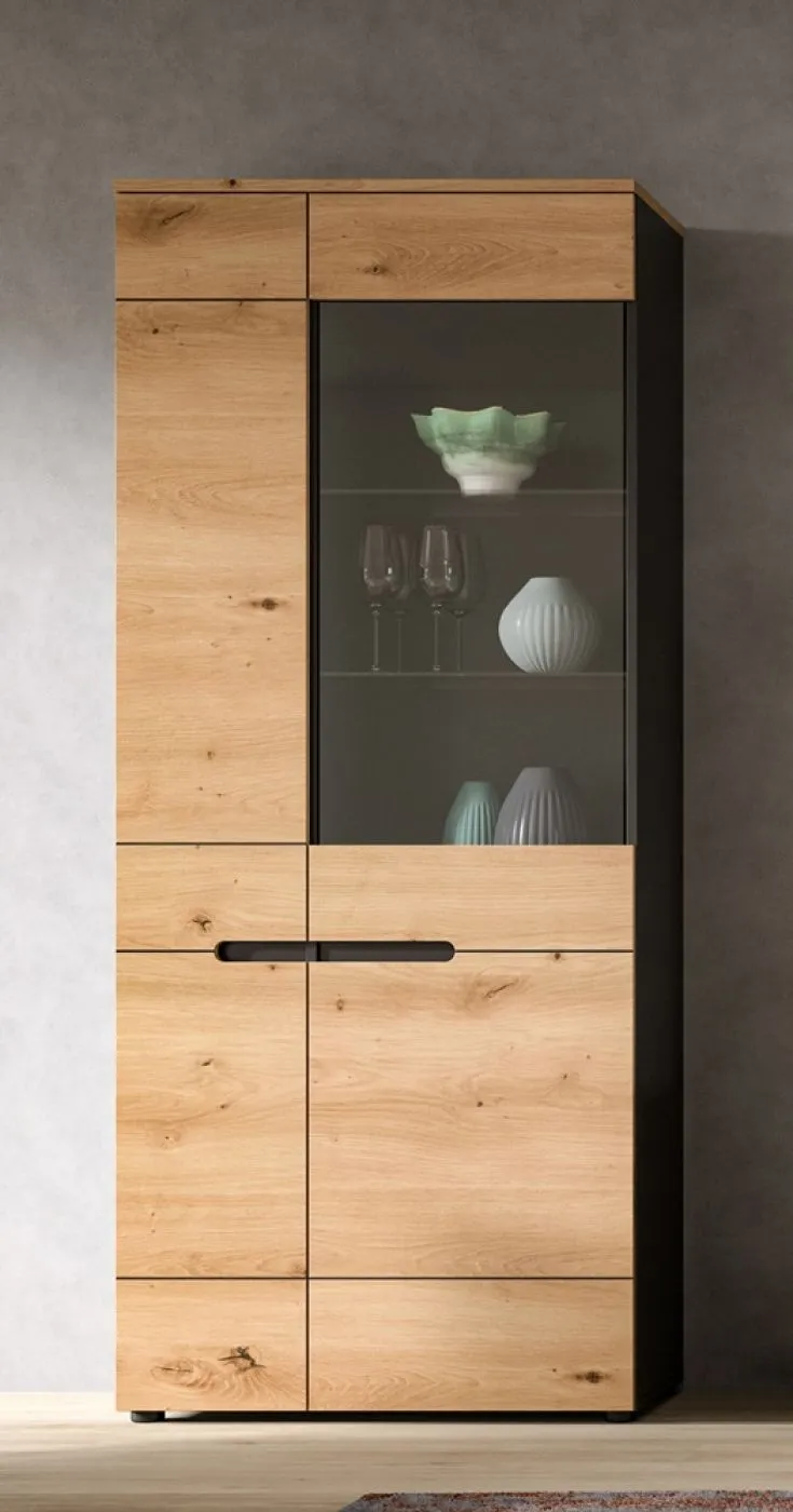 Wohnwand Canu 1 | 3-teilig | Artisan / Basalt Grau