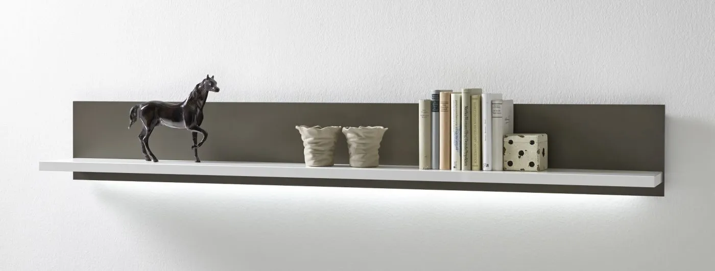 Wohnwand Trento 1 | weiß Hochglanz | 4-teilig | LED Beleuchtung 4