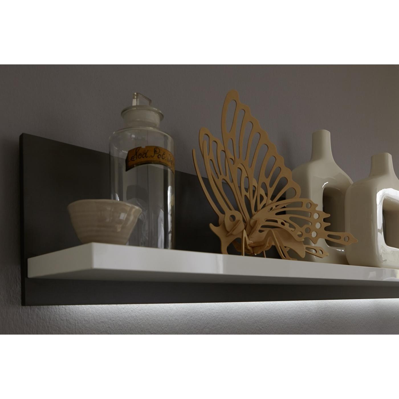 Wohnwand Trento 2 | weiß Hochglanz | 4-teilig | LED Beleuchtung