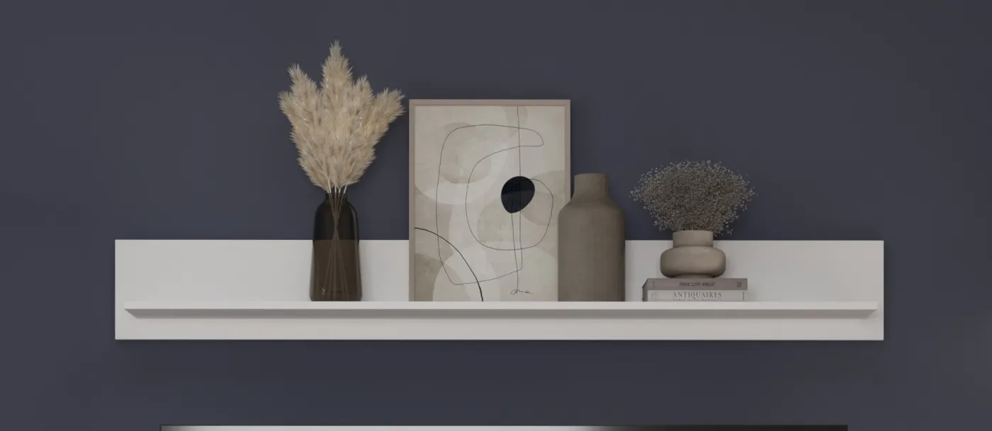 Wohnwand Wohnkombination 1 Skylight | weiß Hochglanz | 4-teilig