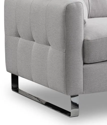 2,5-Sitzer Polstersofa Hera | 203cm | Flachgewebe | hellgrau