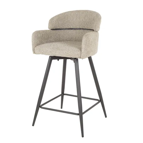 2er Set Barhocker Miky | drehbar | Sandfarbe