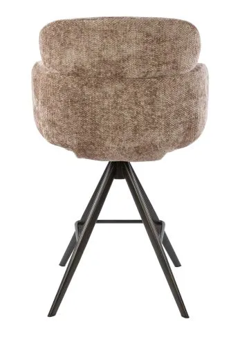 2er Set Barstuhl Milagro | Hoven-Stoff / Chenillegewebe | drehbar | champagne-braun