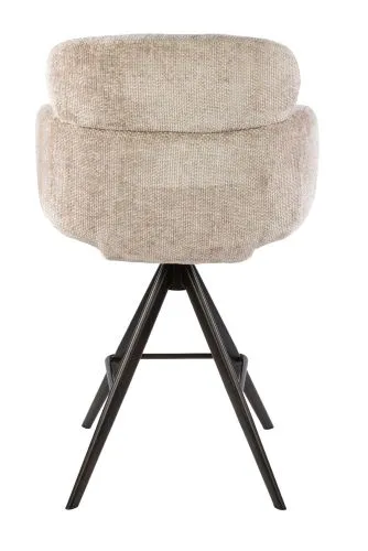 2er Set Barstuhl Milagro | Hoven-Stoff / Chenillegewebe | drehbar | sand-braun