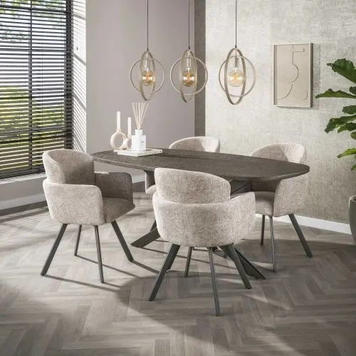 2er Set Stuhl Nasu | drehbar | Hoven sand