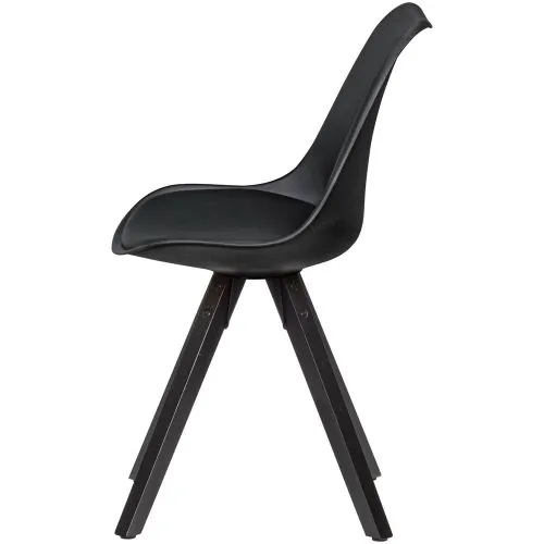 2er Set Esszimmerstuhl Avanti | Kunstleder | schwarz