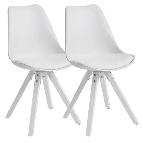 2er Set Esszimmerstuhl Avanti | Kunstleder | weiß