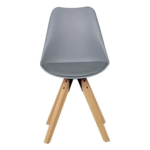 2er Set Esszimmerstuhl LIMA | Kunstleder | grau